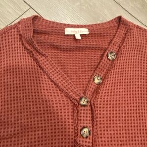 Waffle knit shirt